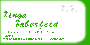 kinga haberfeld business card